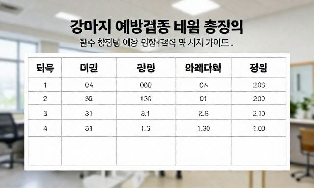 강아지예방접종비용 관련 이미지 - 강아지 예방접종 비용 총정리: 필수 항목별 예상 견적 및 시기 가이드